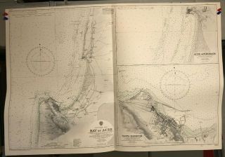 Israel Haifa Harbor Navigational Chart / Hydrographic Map 1585,  Bay Of Acre