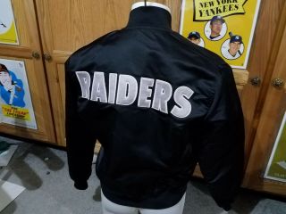 Vintage 80 ' s Oakland RAIDERS Starter Jacket Size Medium OG NWA EAZY - E 6