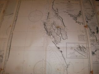 Vintage Nautical Maritime Chart (champion Bay To Cape Cuvier Shark Bay).