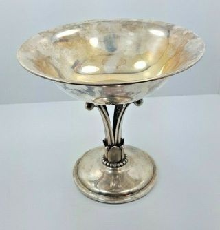 Vintage Mueck - Carey Sterling Silver Pedestal Compote Bowl 1940 