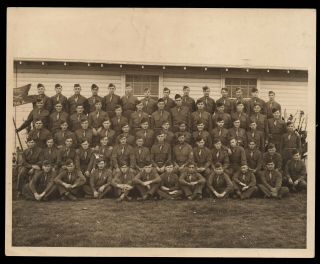 Wwii 1944 Camp Roberts Calif Basic Training Class Photo W/ Names Signed On Back