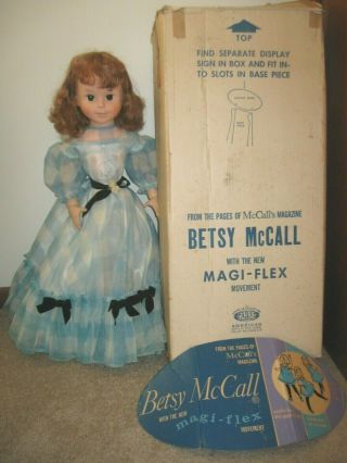 Vintage American Character Betsy Mccall Doll 29 " Rare Dress Playpal L