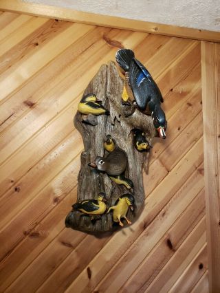 Woodduck Family Wood Carving Waterfowl Art Duck Decoy Casey Edwards