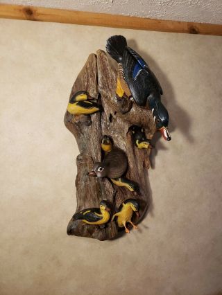Woodduck family wood carving waterfowl art duck decoy Casey Edwards 9