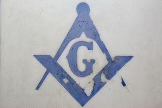 Vintage Masonic Lodge Freemason Double - Sided Lighted Sign Mason Advertising lamp 4