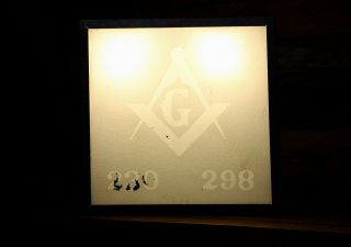 Vintage Masonic Lodge Freemason Double - Sided Lighted Sign Mason Advertising lamp 5