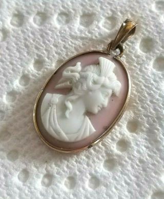 Ostby Barton 10k Rose Gold Demeter Ceres Cameo Pendant Ostby Died Titanic 1912