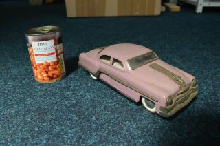 Vintage Pink Cadillac Ford 1950 40 Style Tin Plate Friction Car Large