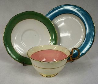 8 x Antique Aynsley Cabinet Trio ' s Mismatched Teaset Vintage English Porcelain 6