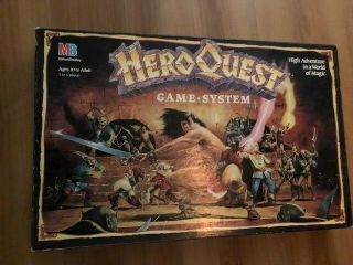 Hero Quest Board Game System,  Vintage Milton Bradley - S/h