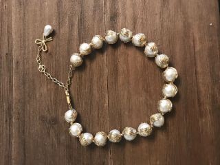 Authentic Rare Louis Vuitton Angels Pearl /Gold Collar Necklace 5