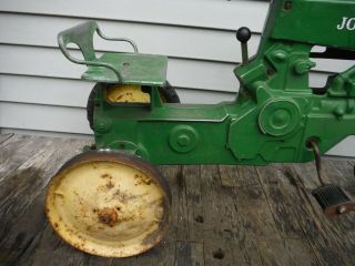 VINTAGE 1950 ' S ESKA JOHN DEERE 130 ? PEDAL TRACTOR NR SURVIVOR 12