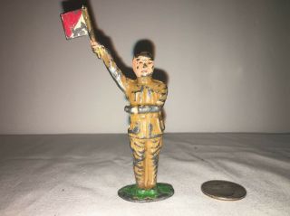 Vintage Manoil Barclay Lead Toy Soldier,  Signalman,  Incomplete,  No Helmet