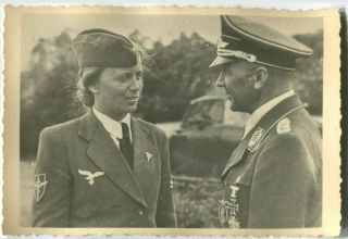 Ww2 Archived Photo Luft Ground Lady Officer
