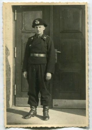 Ww2 Archived Photo Panzertruppe Tankman