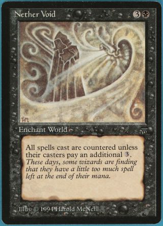 Nether Void Legends Nm - M Black Rare Magic The Gathering Card (33782) Abugames
