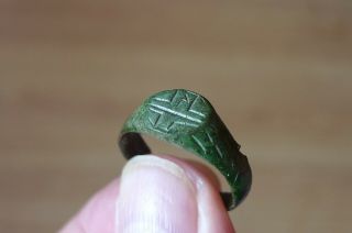 British Uk Metal Detecting Find Medieval Crusaders Ring With Cross