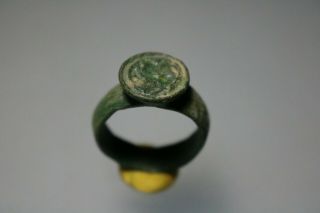 Ancient Interesting Roman Bronze Ring Horse 1st - 4th Century Ad