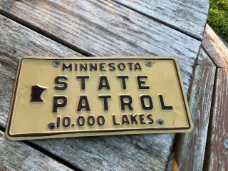Vintage Minnesota State Patrol Trooper Police Highway License Plate