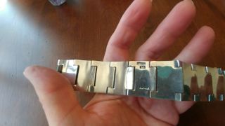 Sterling silver Heavy Mexico Panel Link Wide Bracelet 5