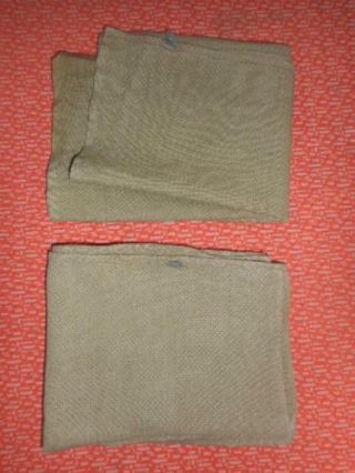 U.  S.  Amy : X 2 Military Towels  Cannon  O.  D.   Made In U.  S.  A.