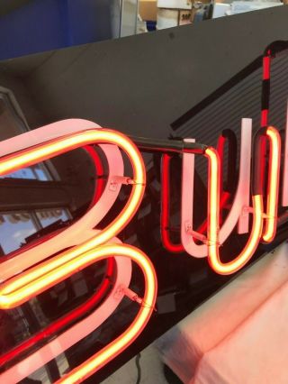 VINTAGE BUICK NEON SIGN WITH BASE AND BACKGROUND 2