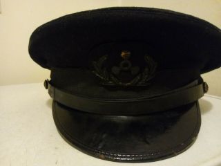 Vintage Us Navy Sailor Military Issue Usn Cap Hat Visor Uniform