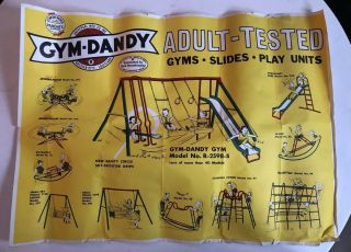 Vintage Promotional Posters 1960s Gym - Dandy Playground Equipment