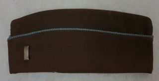 Ww2 Vintage Us Army 1st Lt Infantry Overseas Cap Chocolate Garrison Hat