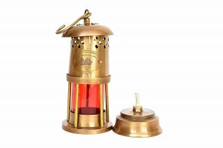 Royal Navy London Brass Nautical Miner Ship Lantern Oil Lamp 2