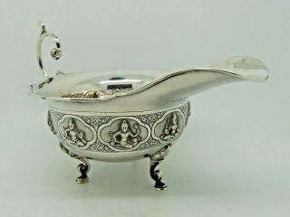 Antique Indian Silver Sauce Boat India 1950 – C K C Sons Bangalore Quality