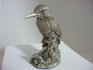 Stunning Vintage Sterling Silver Kingfisher Statue Sculpture - Country Artists