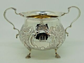 Antique Silver Sugar Bowl London 1902 – Goldsmiths & Silversmiths Co Ltd 262g