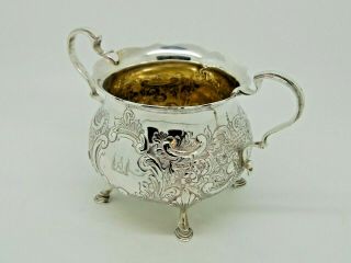 Antique Silver Sugar Bowl London 1902 – Goldsmiths & Silversmiths Co Ltd 262g 3