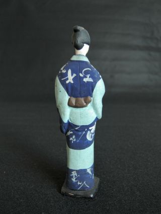 5 inch Japanese Antique Clay doll : Samurai 5