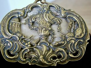 Hm1900 Antique Comyns Solid English Cast Silver Gilt Evening Bag Purse