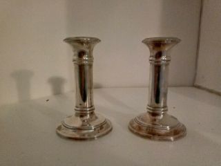 A Lovely Sterling Silver Candlesticks