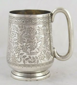 Antique Edwardian Solid Sterling Silver Mug Tankard Chester 1904 172 G