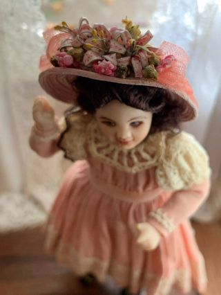 Artisan Miniature Dollhouse Vintage C2000 Gina Bellous Victorian Girl Doll Rare