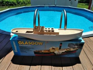 RARE Graupner Steam Side - Wheeler Paddle “Glasgow” RC Tug Boat - - Unbuilt 11