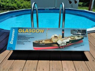 Rare Graupner Steam Side - Wheeler Paddle “glasgow” Rc Tug Boat - - Unbuilt