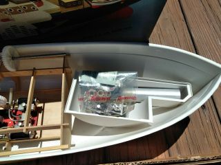 RARE Graupner Steam Side - Wheeler Paddle “Glasgow” RC Tug Boat - - Unbuilt 7