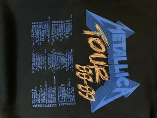 Vintage 1980s Metallica And Justice For All Tour Concert Sweatshirt Crew Neck XL 5