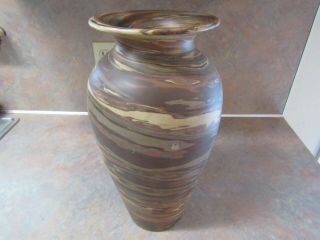 Vintage Large 15 " Niloak Mission Swirl Pottery Vase Rare