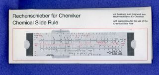 Verlag Chemie Faber Castell Slide Rule.  Rechenschieber.  Rare. 12