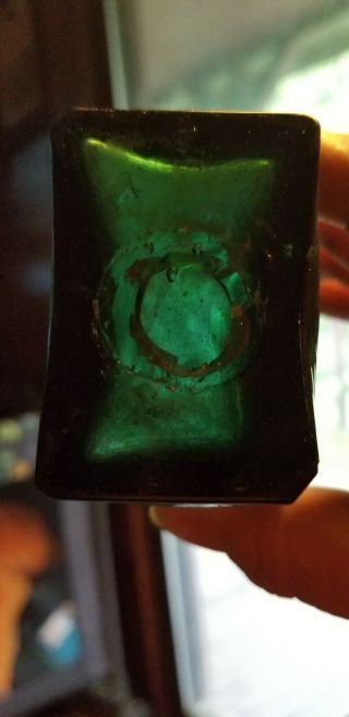 Turquoise Whittled Pontiled Bartine ' s Lotion Civil War Era Extremely Rare 11