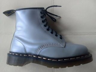 Doc Dr Martens Silver Metallic Boot Made In England Rare Vintage 6.  5uk