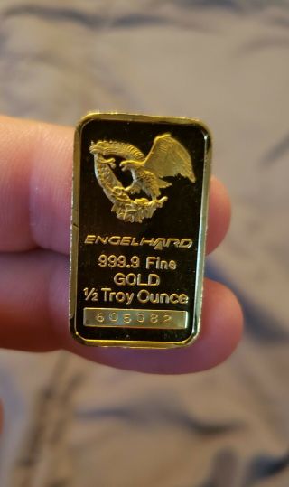 Engelhard 1/2 Oz Gold Bar Rare Serial 