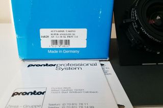 Schneider - Angulon XL 58mm f/5.  6 Lens w Prontor Prof.  01S - Very Rare 8