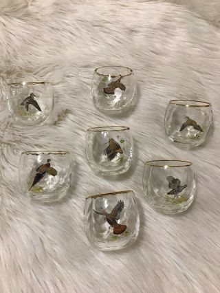 Vintage Orvis 7 Ned Smith Wildlife Glasses Tumbler Rocks Glasses Ducks Waterfoul